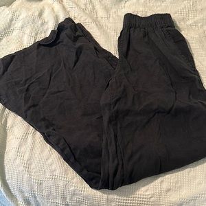 Black linen pants